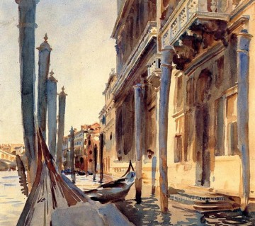  sargent obras - Barco del Gran Canal de Venecia John Singer Sargent acuarela